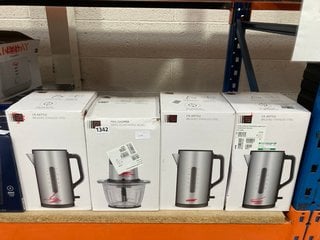 3 X JOHN LEWIS & PARTNERS 1.7 LITRE KETTLES IN BRUSHED STAINLESS STEEL TO ALSO INCLUDE JOHN LEWIS & PARTNERS MINI CHOPPER WITH 500ML GLASS MIXING BOWL: LOCATION - AR16