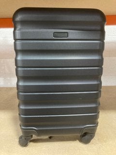 JOHN LEWIS & PARTNERS CABIN SIZE HARD SHELL WHEELED COMBINATION LOCK SUITCASE IN BLACK: LOCATION - AR17