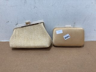 2 X ASSORTED JOHN LEWIS & PARTNERS BAGS TO INCLUDE GOLD STELLA CLUTCH BAG: LOCATION - A6T