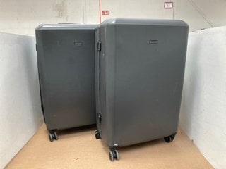 2 X JOHN LEWIS & PARTNERS GREY/BLACK SUIT CASES: LOCATION - A6T