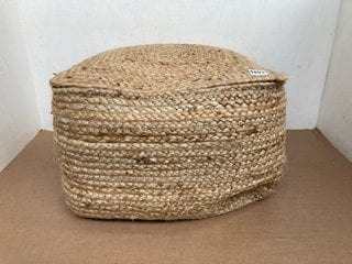 SQUARE WICKER WOVEN FOOTSTOOL: LOCATION - A6T