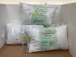 QTY OF ASSORTED JOHN LEWIS & PARTNERS PILLOWS TO INCLUDE ACTIVE ANTI ALLERGY PILLOWS: LOCATION - A6T