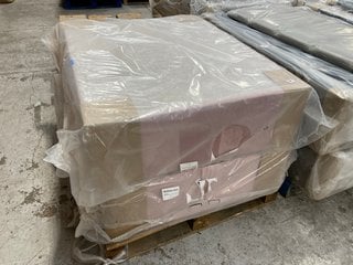 SMALL DOUBLE DIVAN BED BASE IN DUSKY PINK: LOCATION - A3