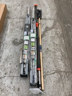 2 X BRABANTIA ROTARY CLOTHES AIRERS TO INCLUDE FAITHFUL HAY FORK & GARDENA TELESCOPIC PRUNER: LOCATION - A3