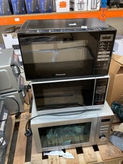 3 X ASSORTED JOHN LEWIS & PARTNERS MICROWAVES TO INCLUDE JOHN LEWIS & PARTNERS 32L COMBINATION MICROWAVE IN SILVER: LOCATION - A6