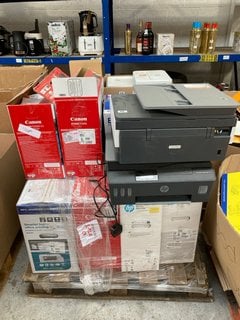 PALLET OF ASSORTED HOME/OFFICE PRINTERS TO INCLUDE CANON PIXMA TS5350I: LOCATION - A9 (KERBSIDE PALLET DELIVERY)