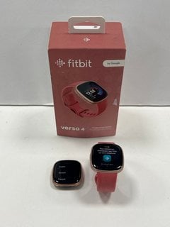 2 X FITBIT VERSA 4 HEALTH & FITNESS TRACKER IN COPPER ROSE/PINK: MODEL NO FB523 [JPTM124376]