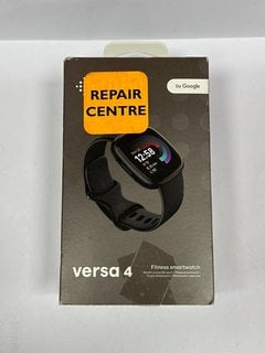 FITBIT VERSA 4 SMARTWATCH (ORIGINAL RRP - £179) IN GRAPHITE ALUMINIUM CASE & BLACK INFINITY BAND: MODEL NO FB 523 (WITH BOX & SPARE STRAP) [JPTM124731]