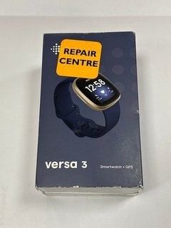 FITBIT VERSA 3 SMARTWATCH + GPS IN SOFT GOLD ALUMINIUM CASE & MIDNIGHT INFINITY BAND: MODEL NO FB 511 (WITH BOX & SPARE STRAP) [JPTM124411]