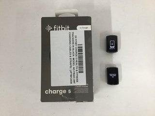 2 X FITBIT CHARGE 5 HEALTH & FITNESS TRACKERS IN BLACK: MODEL NO FB423 (WITH CHARGING CABLES & STRAPS) [JPTM124384]