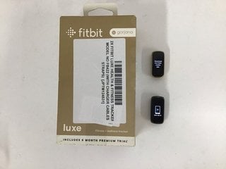 2 X FITBIT LUXE HEALTH & FITNESS TRACKERS: MODEL NO FB422 (WITH CHARGER CABLES & STRAPS) [JPTM124531]