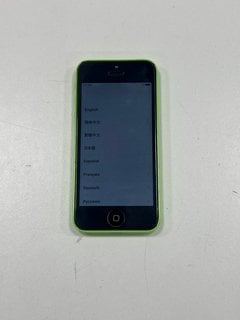 APPLE IPHONE 5C 8 GB SMARTPHONE IN GREEN: MODEL NO A1507 (UNIT ONLY) NETWORK UNLOCKED [JPTM124315]