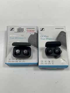 SENNHEISER MOMENTUM & CX PLUS WIRELESS EARPHONES IN BLACK/GRAPHITE: MODEL NO CXPLUSTW1/MTW3 [JPTM124729]