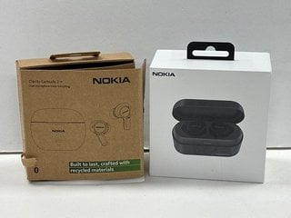 2 X NOKIA POWER EARBUDS AND CLARITY EARBUDS 2 + EARPHONES (WITH BOXES) [JPTM124321]