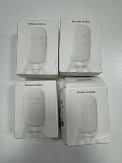 4 X HIKVISION DS-PKF1-WE WIRELESS ALARM KEYFOB IN WHITE (WITH BOX) [JPTM124698]