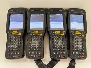 QTY OF 4 HONEYWELL DOLPHIN 99EX HANDHELD MOBILE COMPUTERS: MODEL NO 99EXLW (WITH BATTERY) [JPTM124427]