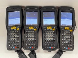 QTY OF 4 HONEYWELL DOLPHIN 99EX HANDHELD MOBILE COMPUTERS: MODEL NO 99EXLW (WITH BATTERY) [JPTM124429]