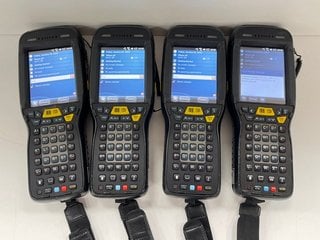 QTY OF 4 HONEYWELL DOLPHIN 99EX HANDHELD MOBILE COMPUTERS: MODEL NO 99EXLW (WITH BATTERY) [JPTM124326]