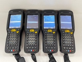 QTY OF 4 HONEYWELL DOLPHIN 99EX HANDHELD MOBILE COMPUTERS: MODEL NO 99EXLW (WITH BATTERY) [JPTM124324]