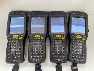 QTY OF 4 HONEYWELL DOLPHIN 99EX HANDHELD MOBILE COMPUTERS: MODEL NO 99EXLW (WITH BATTERY) [JPTM124323]