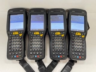 QTY OF 4 HONEYWELL DOLPHIN 99EX HANDHELD MOBILE COMPUTERS: MODEL NO 99EXLW (WITH BATTERY) [JPTM124572]