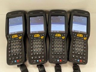 QTY OF 4 HONEYWELL DOLPHIN 99EX HANDHELD MOBILE COMPUTERS: MODEL NO 99EXLW (WITH BATTERY) [JPTM124617]