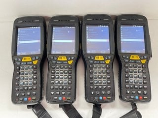 QTY OF 4 HONEYWELL DOLPHIN 99EX HANDHELD MOBILE COMPUTERS: MODEL NO 99EXLW (WITH BATTERY) [JPTM124743]