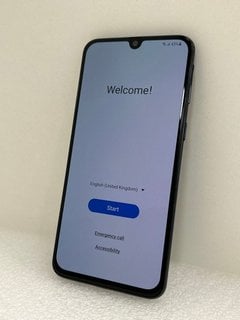 SAMSUNG GALAXY A40 SMARTPHONE IN BLACK: MODEL NO SM-A405FN/DS (UNIT ONLY, MAIN PCB REMOVED. FIRST IMAGE TO SHOW SCREEN TURNED ON PRIOR TO BEING REMOVED FROM PHONE ONLY (SPARES & REPAIRS)) [JPTM124424