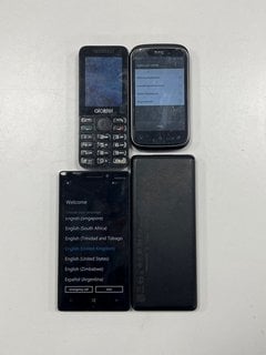 NOKIA HTC & ALCATEL SMARTPHONE IN BLACK (NOKIA LUMIA 930, HTC DESIRE C, ALCATEL 2038X + 10,000MAH POWER BANK) [JPTM124365]