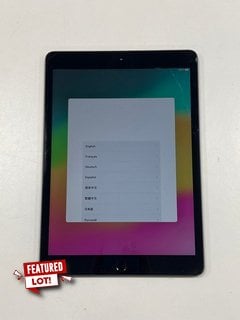 APPLE IPAD (7TH GENERATION) 128 GB TABLET WITH WIFI IN SPACE GREY: MODEL NO A2197 (UNIT ONLY) [JPTM124375]