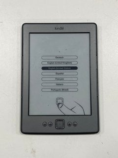 AMAZON KINDLE (4TH GENERATION) E-READER IN GRAPHITE: MODEL NO D01100 (UNIT ONLY) [JPTM124330]