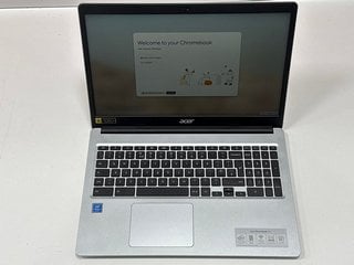 ACER CHROMEBOOK 315 64 GB LAPTOP IN SILVER: MODEL NO CB315-3HT-P09C (WITH BOX & MAINS POWER CABLE) INTEL PENTIUM SILVER N5000 @ 1.10 GHZ, 4 GB RAM, 15.6" SCREEN, INTEL UHD GRAPHICS [JPTM124711]