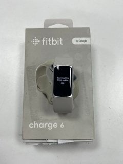 FITBIT CHARGE 6 HEALTH & FITNESS TRACKER IN SILVER/PORCELAIN: MODEL NO G3MP5 (WITH BOX, STRAPS & CHARGING CABLE) [JPTM124532]