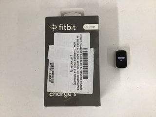 FITBIT CHARGE 6 HEALTH & FITNESS TRACKER IN SILVER & BLACK: MODEL NO G3MP5 (WITH BOX, CHARGER CABLE & STRAPS) [JPTM124413]