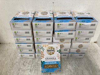 13 X BIONA ORGANIC BIO GRANOLA OAT CLUSTERS LOW SUGAR 375G BB: 10/24: LOCATION - H6