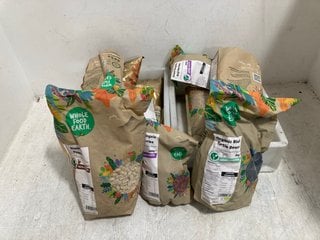 QTY OF ASSORTED WHOLE FOOD EARTH ITEMS TO INCLUDE RED SPLIT LENTILS 500G BB: 11/24: LOCATION - H11