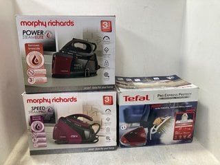 3 X ASSORTED TEFAL AND MORPHY RICHARDS STEAM GENERATORS: LOCATION - G17