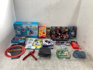 QTY OF ASSORTED CHILDRENS ITEMS TO INCLUDE CASDON HENRY BRUSH SET, THE SUPER MARIO BROS MOVIE MARIO RUMBLE REMOTE CONTROLLED KART RACER: LOCATION - G15