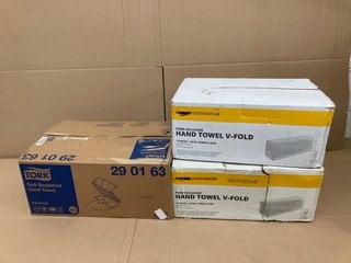 3 X BOXES OF ASSORTED HAND TOWELS: LOCATION - G11