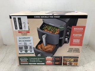 NINJA DOUBLE STACK XL 2 DRAWER 9.5L AIR FRYER RRP - £270: LOCATION - E1