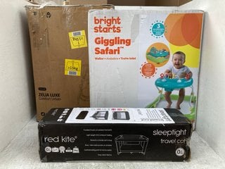 3 X ASSORTED BABY ITEMS TO INCLUDE RED KITE SLEEPTIGHT TRAVEL COT, MAXI COSI ZELIA LUXE COMFORT URBAN STROLLER: LOCATION - F2