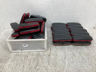 QTY OF HARDSHELL PROTECTIVE GLASSES CASES IN BLACK AND RED: LOCATION - F3