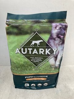 AUTARKY PUPPY/JUNIOR DELICIOUS CHICKEN DRIED DOG FOOD PACK 12KG: LOCATION - F6