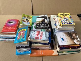 QTY OF ASSORTED BOOKS TO INCLUDE NOBODY IS EVER MISSING BY CATHERINE LACEY: LOCATION - F13