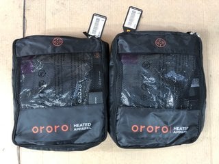 2 X ORORO MENS 4 - ZONE HEATED CLASSIC VESTS IN BLACK SIZE: L RRP - £338: LOCATION - F14