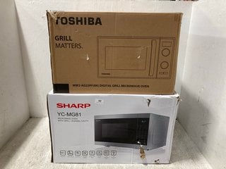 TOSHIBA DIGITAL GRILL MICROWAVE MODEL: MW2 - AG23PF TO INCLUDE SHARP MICROWAVE OVEN MODEL: YC - MG81: LOCATION - H3