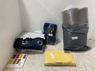 QTY OF ASSORTED ITEMS TO INCLUDE HOUSEWIFE PILLOWCASE PAIR IN MUSTARD: LOCATION - H3