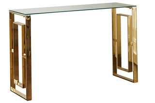 MILANO GOLD PLATED CONSOLE TABLE - RRP £520: LOCATION - C8