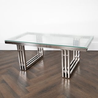 ZURICH SILVER COFFEE TABLE - RRP £430: LOCATION - C8