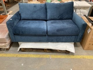 JOHN LEWIS & PARTNERS BAILEY LARGE 3 SEATER SOFA BED IN BLUE FABRIC - RRP £1499: LOCATION - C9